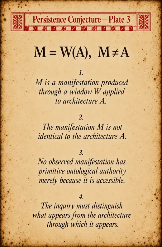 Persistence Conjecture — Plate 3